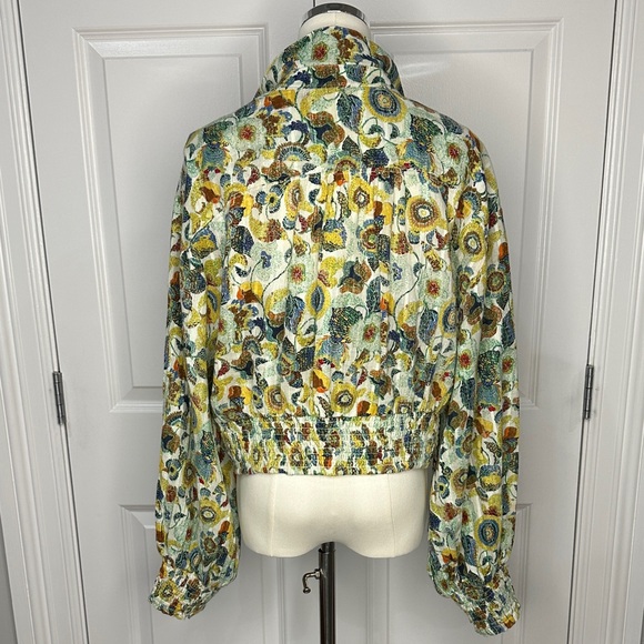 Abercrombie & Fitch 2Piece Colorful Paisley Crop Top & Cami Long Sleeve Size L - Picture 10 of 14